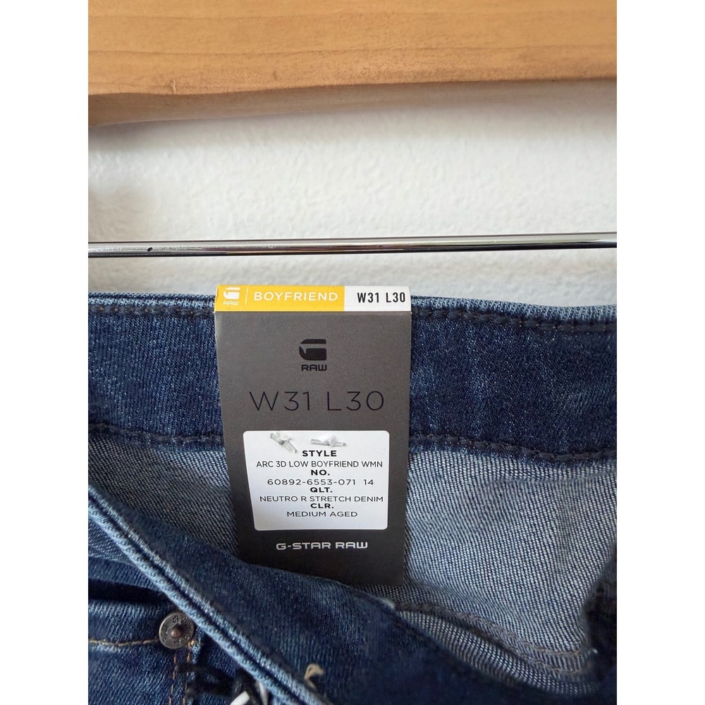 G-Star Arc 3D Low Waist Boyfriend Jeans – Dark Blue Wash – Size 31W x 30L – NWT - Picture 5 of 6